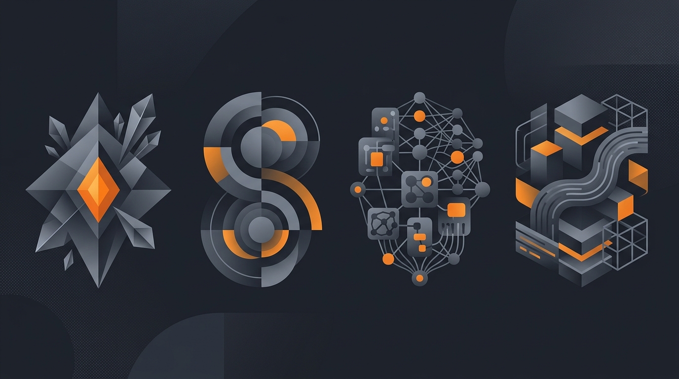 Four labeled panels representing the Big 4 AI agent makers: OpenAI, Anthropic, Google, and Microsoft, arranged in a grid.