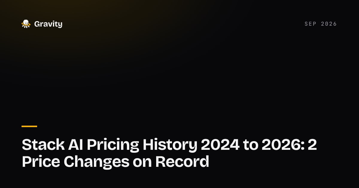 Cover card: Stack AI pricing history