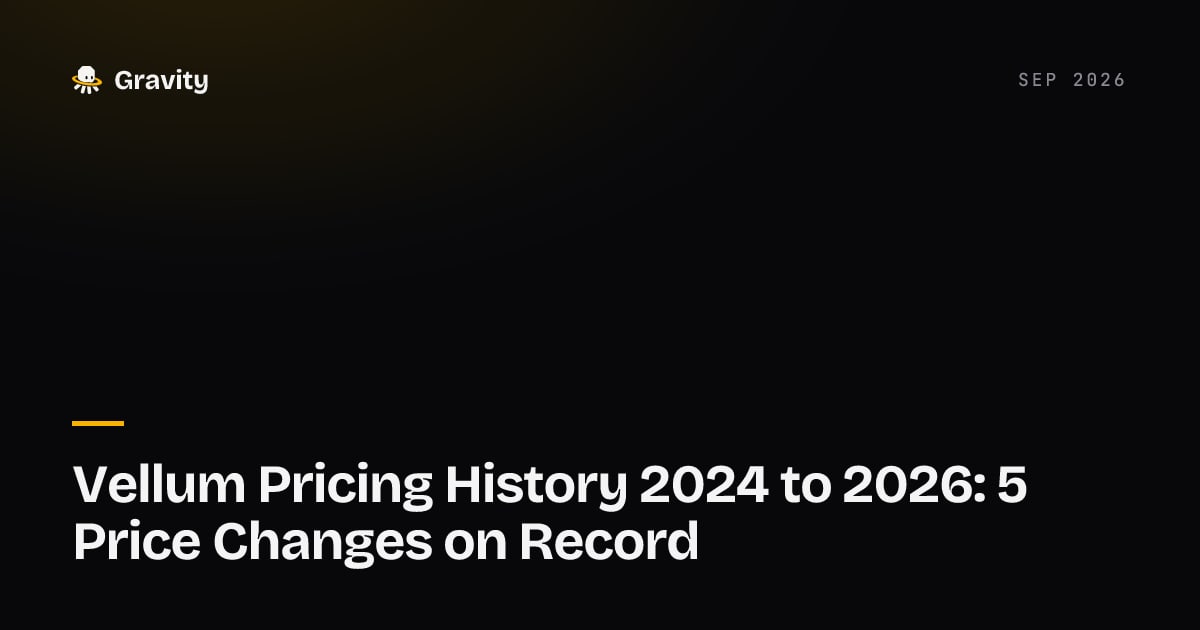 Cover card: Vellum pricing history